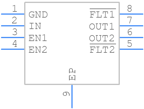 TPS2052CDGN - Texas Instruments - PCB symbol