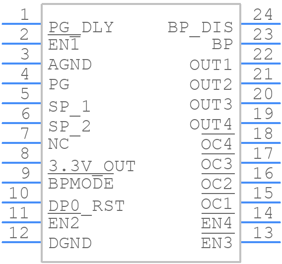 TPS2074DB - Texas Instruments - PCB symbol