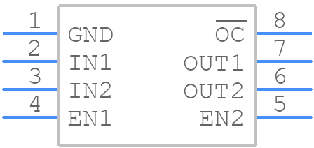 TPS2080D - Texas Instruments - PCB symbol