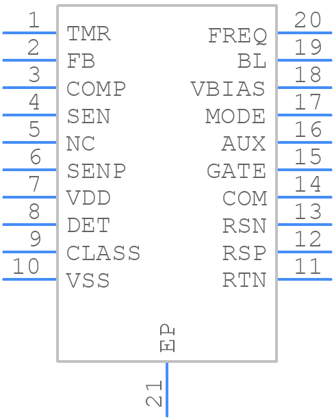 TPS23750PWP - Texas Instruments - PCB symbol