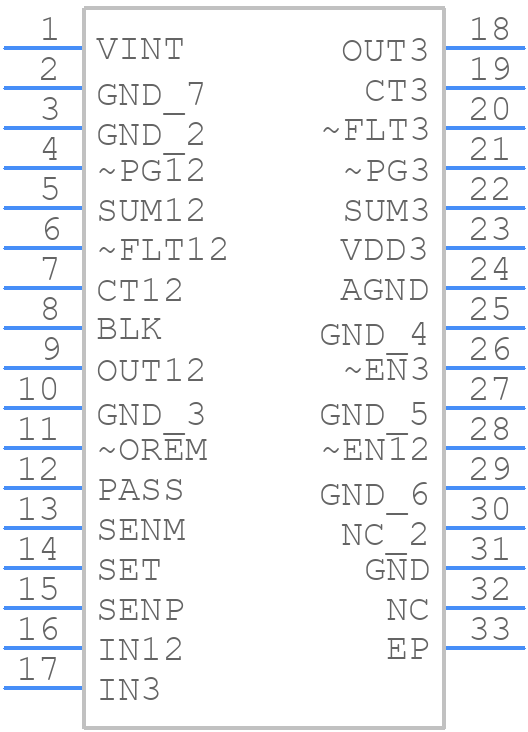 TPS2458RHBT - Texas Instruments - PCB symbol