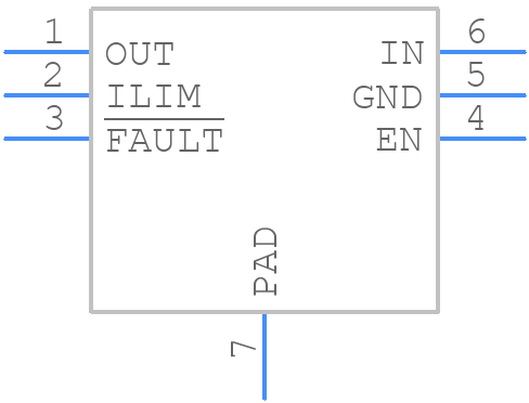 TPS2553DRVT-1 - Texas Instruments - PCB symbol
