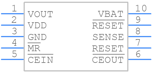 TPS3613-01DGS - Texas Instruments - PCB symbol