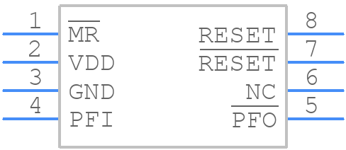 TPS3707-33D - Texas Instruments - PCB symbol
