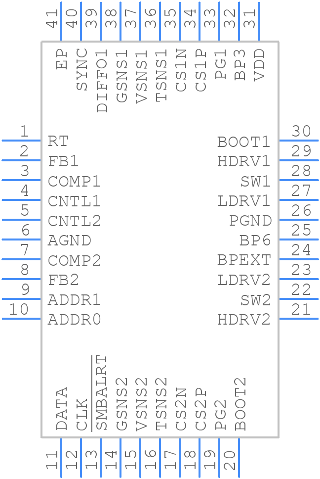 TPS40422RHAT - Texas Instruments - PCB symbol