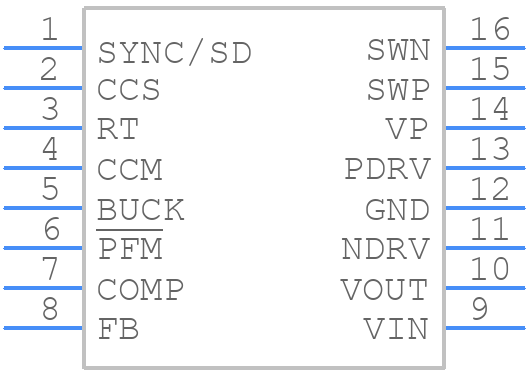 TPS43000PW - Texas Instruments - PCB symbol