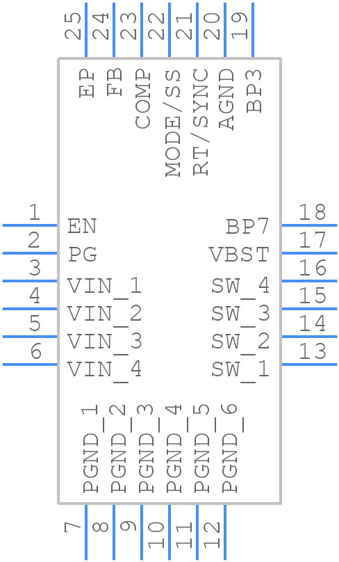 TPS53313RGET - Texas Instruments - PCB symbol