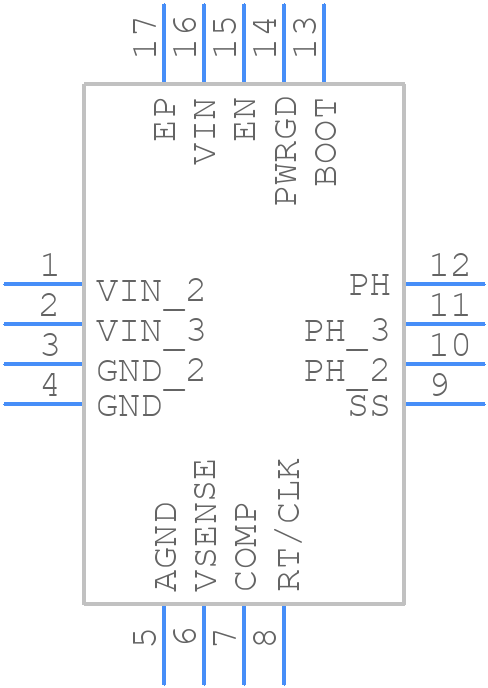 TPS54218RTET - Texas Instruments - PCB symbol