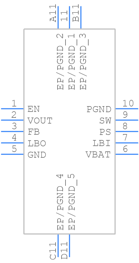 TPS61020DRCR - Texas Instruments - PCB symbol