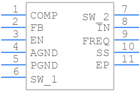 TPS61087DRCT - Texas Instruments - PCB symbol