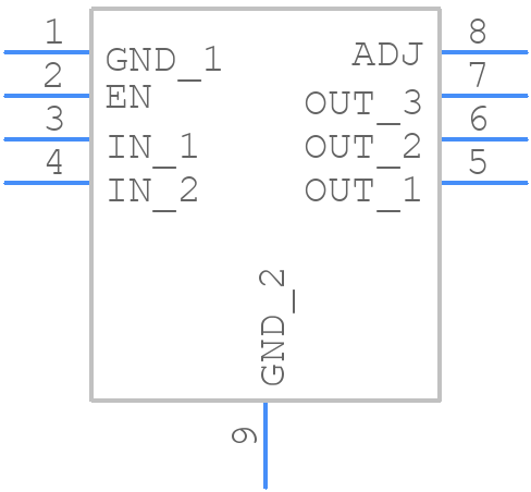 LP38502SD-ADJ/NOPB - Texas Instruments - PCB symbol