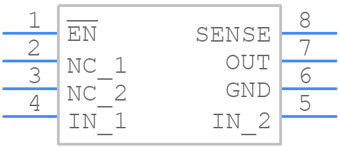 TPS7433D - Texas Instruments - PCB symbol