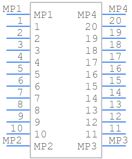 BM20B(0.8)-20DP-0.4V(51) - Hirose - PCB symbol