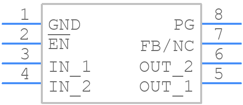 TPS76825QD - Texas Instruments - PCB symbol