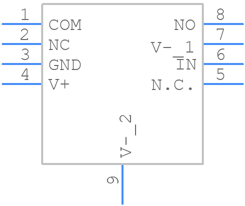 TS12A12511DRJR - Texas Instruments - PCB symbol