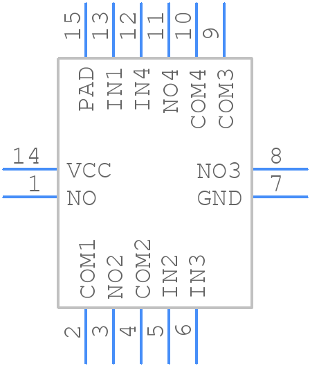 TS3A4751RGYR - Texas Instruments - PCB symbol