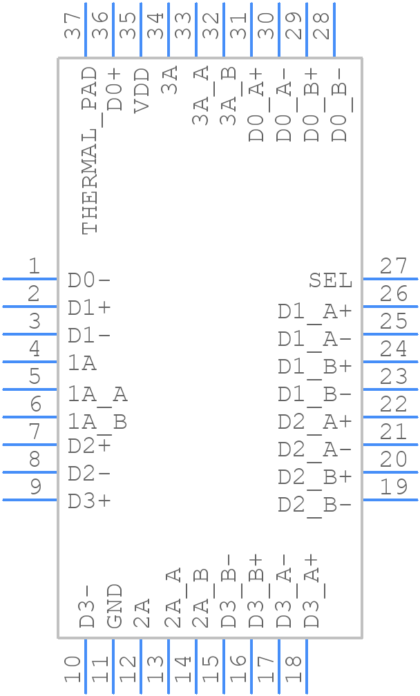 TS3DV20812RHHR - Texas Instruments - PCB symbol