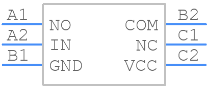 TS5A12301EYFPR - Texas Instruments - PCB symbol