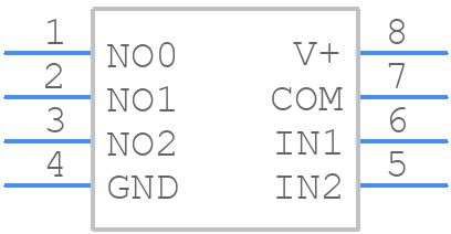 TS5A3357DCUR - Texas Instruments - PCB symbol