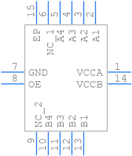 TXB0104RGYR - Texas Instruments - PCB symbol