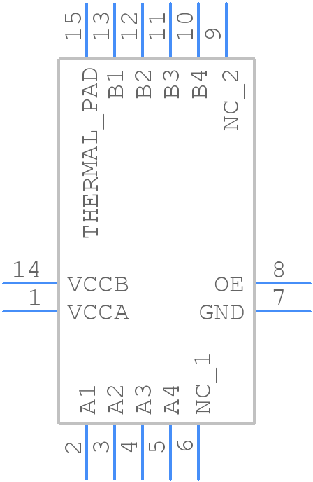 TXS0104ERGYR - Texas Instruments - PCB symbol