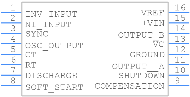 UC2525AN - Texas Instruments - PCB symbol