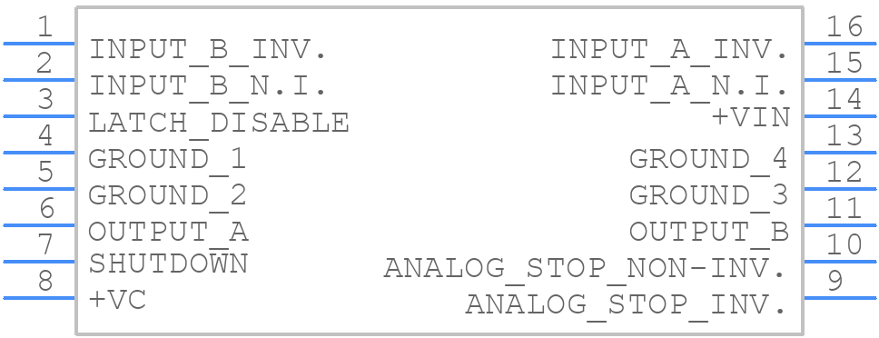 UC2707N - Texas Instruments - PCB symbol