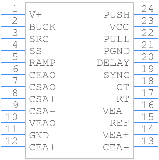 UC2827DW-1 - Texas Instruments - PCB symbol
