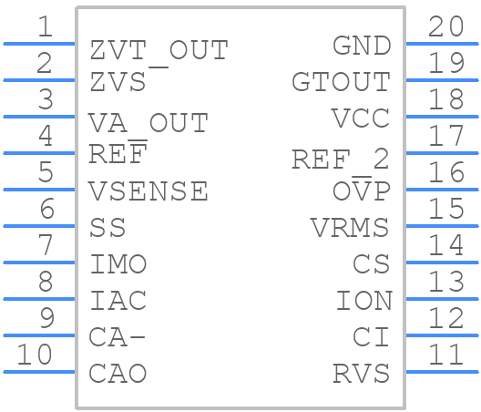 UC2855BDW - Texas Instruments - PCB symbol