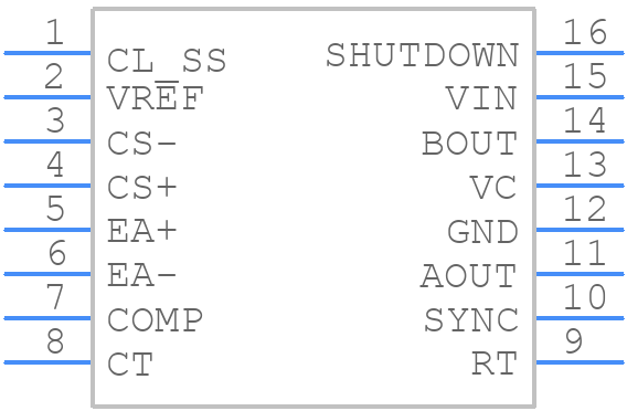 UC2856N - Texas Instruments - PCB symbol