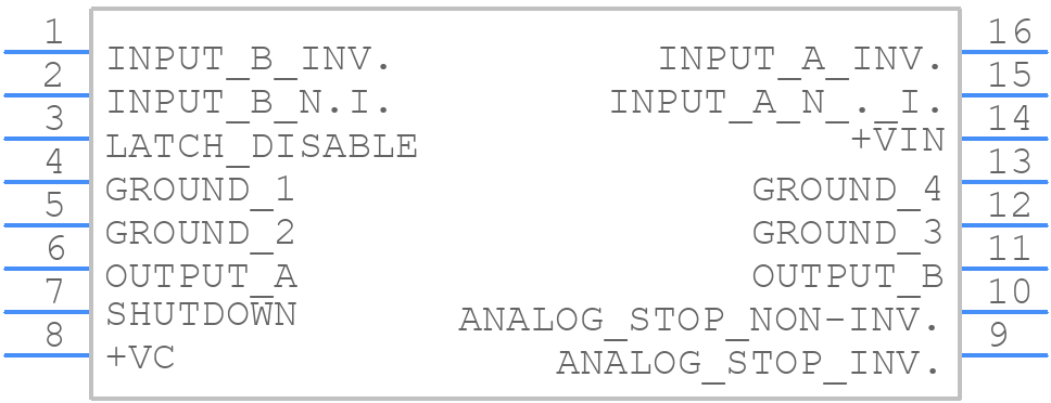 UC3707N - Texas Instruments - PCB symbol