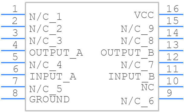 UC3709DW - Texas Instruments - PCB symbol