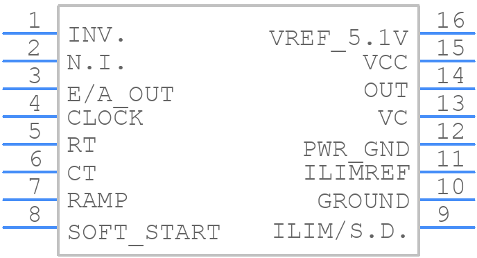 UC3823DW - Texas Instruments - PCB symbol