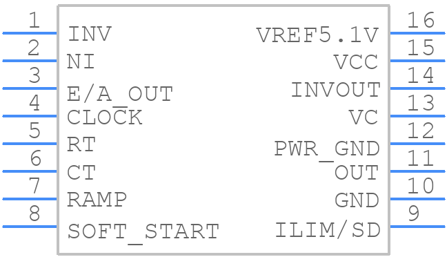 UC3824N - Texas Instruments - PCB symbol