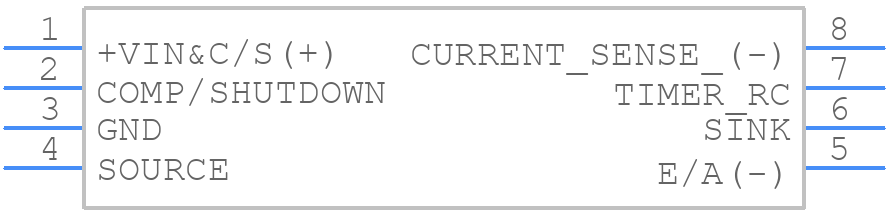 UC3833N - Texas Instruments - PCB symbol