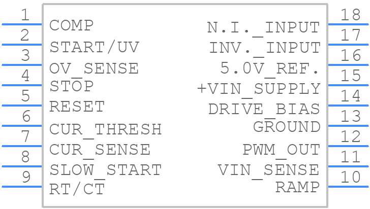 UC3841N - Texas Instruments - PCB symbol