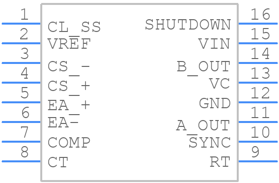 UC3856DW - Texas Instruments - PCB symbol