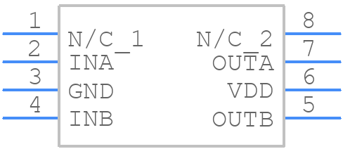 UCC27324DGN - Texas Instruments - PCB symbol