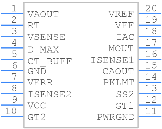 UCC28514DW - Texas Instruments - PCB symbol