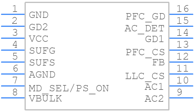UCC29950D - Texas Instruments - PCB symbol