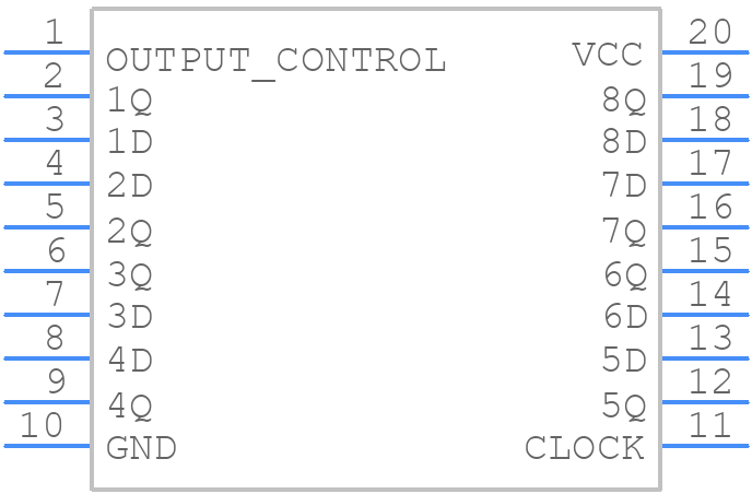 DM54LS374J/338 - Texas Instruments - PCB symbol