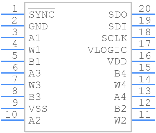 AD5144ABRUZ100 - Analog Devices - PCB symbol