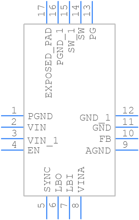 TPS62110RSAT - Texas Instruments - PCB symbol