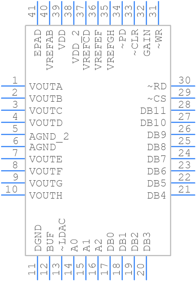 AD5348BCPZ - Analog Devices - PCB symbol
