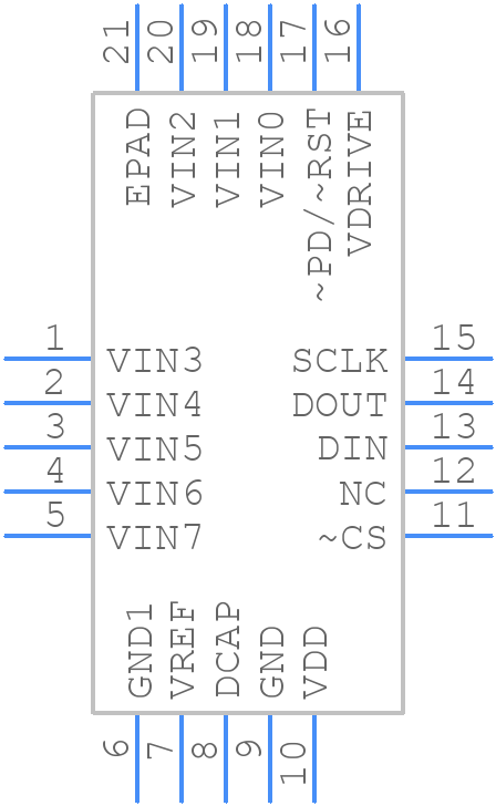 AD7298-1BCPZ - Analog Devices - PCB symbol