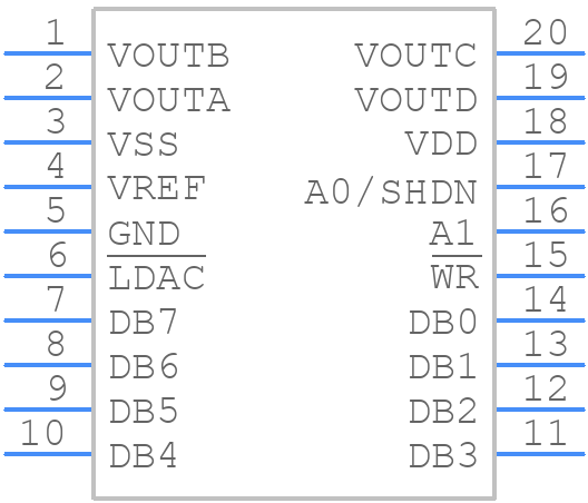 AD7305YRZ - Analog Devices - PCB symbol