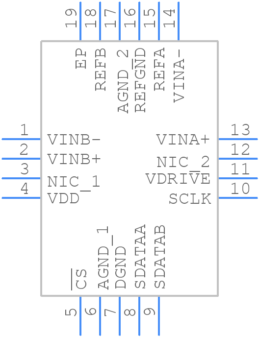 AD7357BCPZ - Analog Devices - PCB symbol