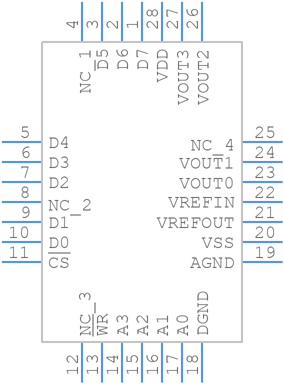 AD75004KPZ - Analog Devices - PCB symbol