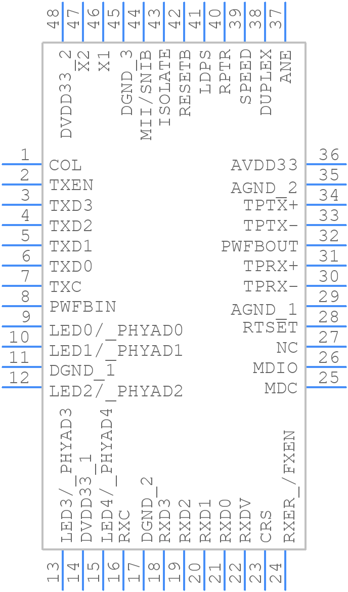 RTL8201CP-VD-LF - Realtek - PCB symbol