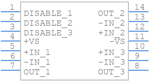 AD8013ARZ-14 - Analog Devices - PCB symbol